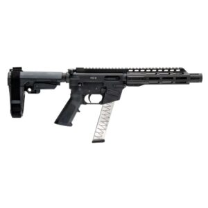 Black FX-9 tactical rifle with arm brace
