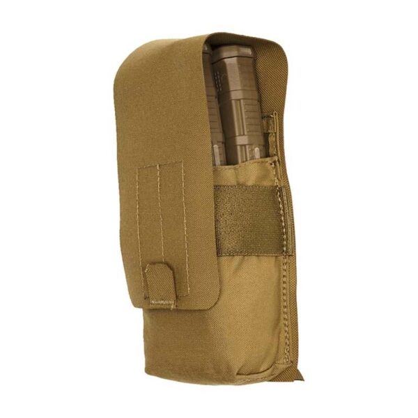 Tactical tan pouch with Velcro closure