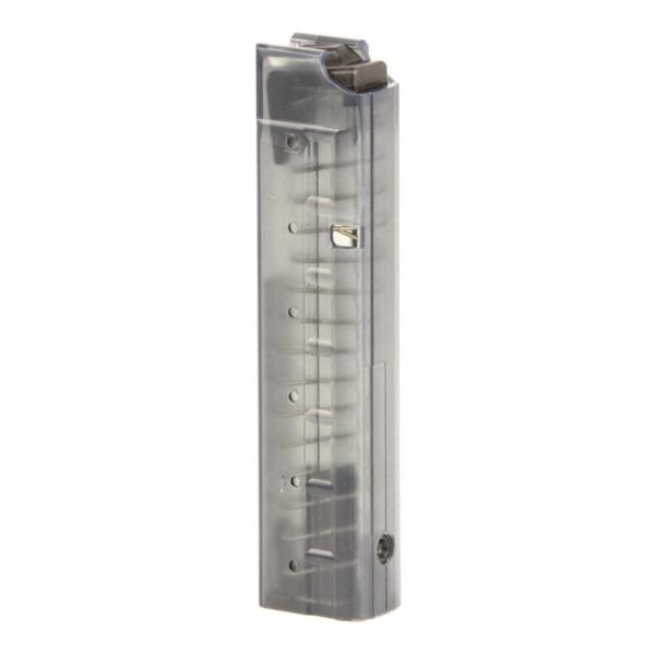 Transparent plastic magazine for firearm