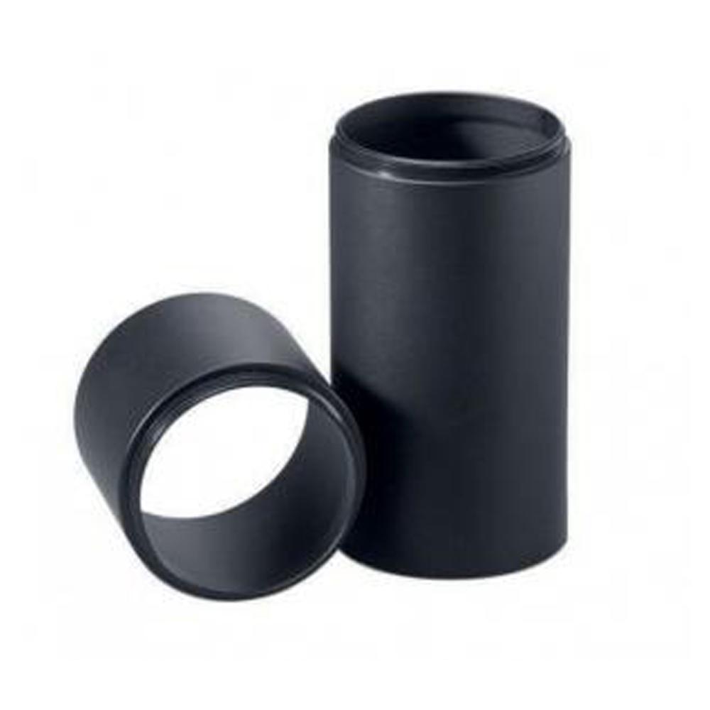 Two black cylindrical telescope tubes.