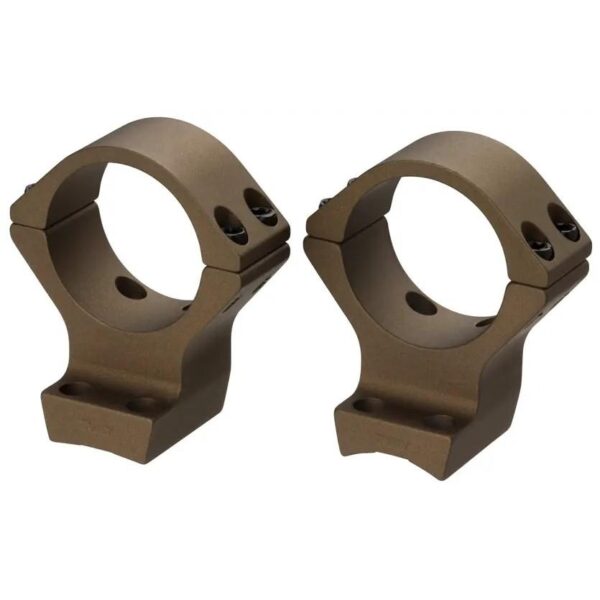 Brown rifle scope mounts, durable and lightweight design.