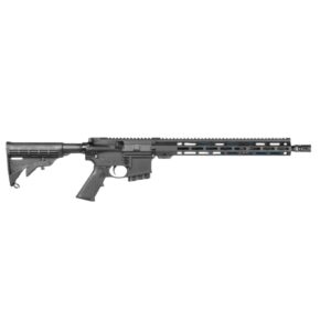 AR-15 style rifle on white background.