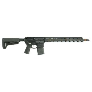 AR-style rifle on white background