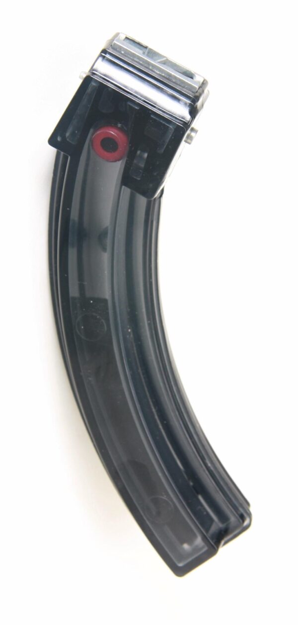 Curved plastic razor blade holder, black and silver.