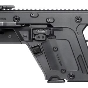 Black KRISS Vector firearm, side view.