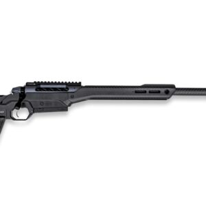 Modern black rifle with carbon fiber stock