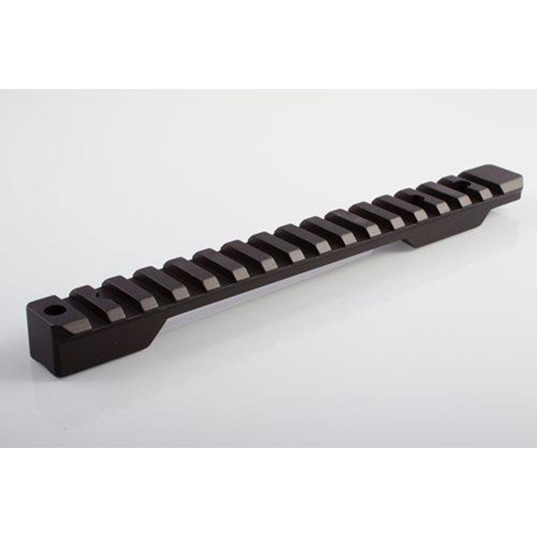 Black Picatinny rail on white background.
