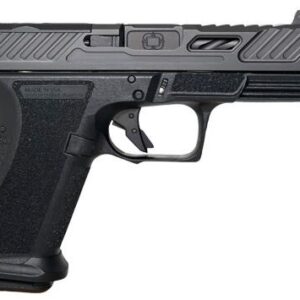Black handgun side view
