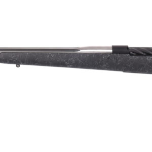 Black bolt-action rifle side view