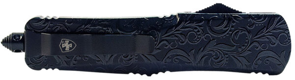 Templar Knife LMDG131 Maiden Gloss Gen II Large 3.50" OTF Dagger Plain Black Oxide Stonewashed 440C SS Blade/ 5.25" Black Gloss Aluminum Handle Features Glass Breaker Includes Pocket Clip/Sheath