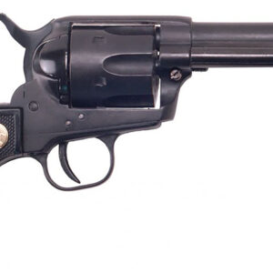 Cimarron ASPLINK1 Plinkerton  22 LR 6 Shot 4.75" Matte Black Barrel, Cylinder & Frame, Wide Front Sight, Black Checkered Plastic Grips w/Medallion