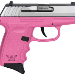 SCCY Industries CPX-3TTPK CPX-3  Sub-Compact Frame 380 ACP 10+1, 3.10" Stainless Quadlock Barrel, Serrated Stainless Steel Slide, Pink Polymer Frame w/Finger Grooves, No Safety, Right Hand