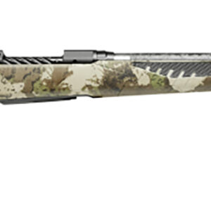 Savage Arms 58020 110 UltraLite 6.5 PRC 2+1 22" Threaded Carbon Fiber Wrapped Barrel, Black Melonite Rec, Woodland Camo AccuStock with AccuFit