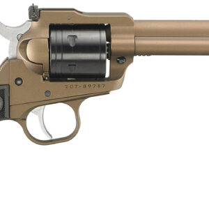 Ruger 2034 Super Wrangler  22  LR/22 WMR 6 Shot 5.50" Bronze Cerakote Barrel & Frame, Black Cylinder w/Black Checkered Polymer Grips