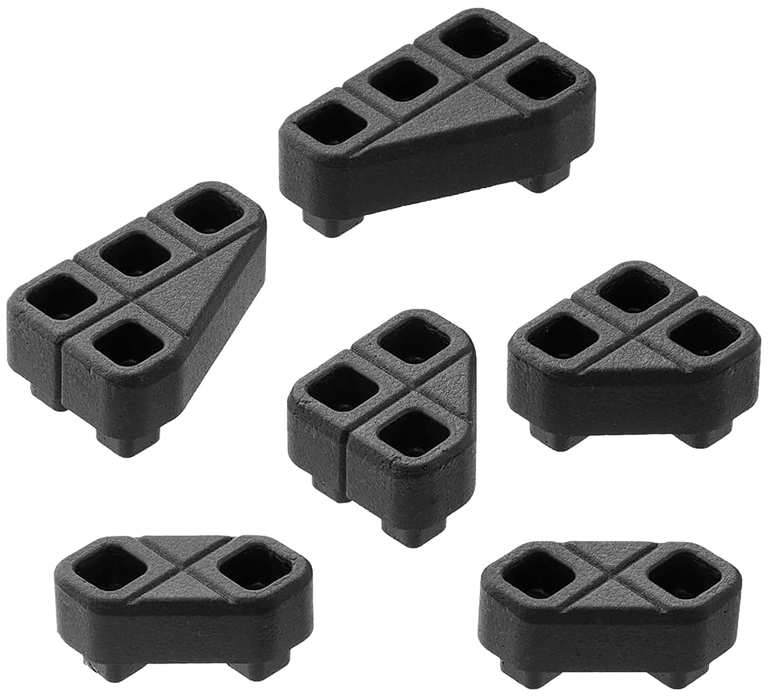 Magpul MAG1366-BLK DAKA Block Kit Angled, Includes 45 Degree Blocks (2), 45/90 Degree Blocks (2) & 30/60 Degree Blocks (2), Black Polypropylene, Fits Magpul DAKA Cases/Organizer Systems