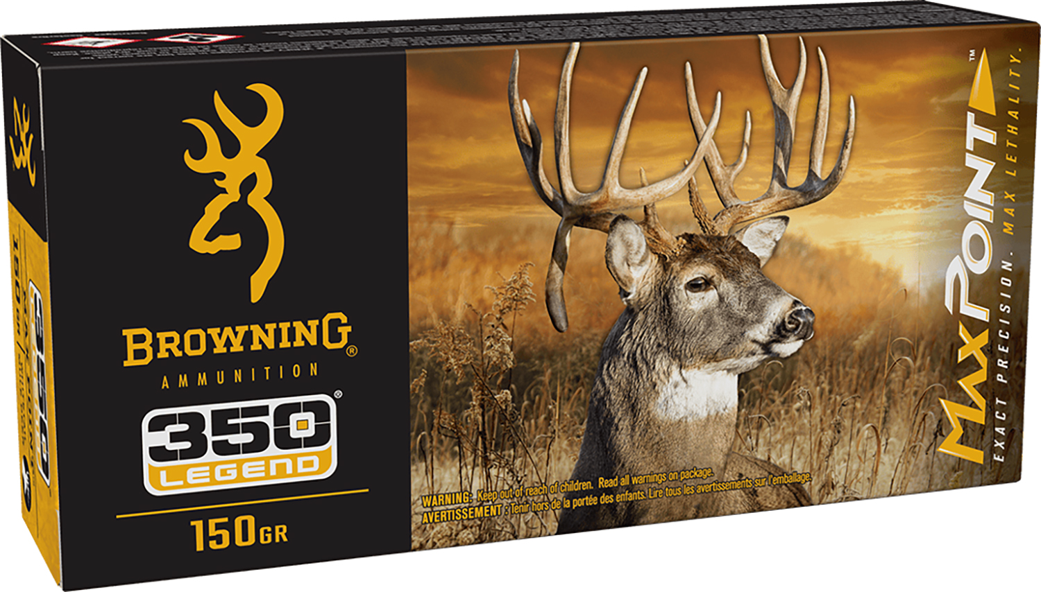 Browning Ammo B192103502 Max Point  350Legend 150gr 20 Per Box/10 Case