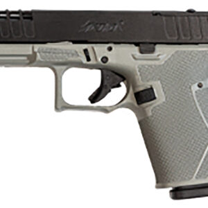 Great Lakes Firearms GL19SRK Striker  9mm 15+1 4" Front/Rear Serrations Cerakote Bull Shark Gray