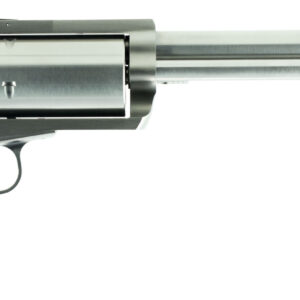 Magnum Research BFR45707B BFR Long Cylinder Extra Large Frame 45-70 Gov 5 Shot, 7.50" Brushed Stainless Steel Barrel, Cylinder & Frame, Bisley White Laminate Grip, Exposed Hammer
