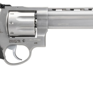 Taurus 2-608069 608  38 Special +P or 357 Mag Caliber with 6.50" Ported Barrel, 8rd Capacity Cylinder, Overall Matte Finish Stainless Steel, Finger Grooved Black Rubber Grip & Adjustable Rear Sight
