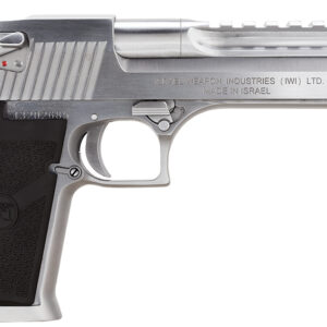 Magnum Research DE44BC Desert Eagle Mark XIX 44 Rem Mag Caliber with 6" Picatinny Barrel, 8+1 Capacity, Overall Brushed Chrome Finish Carbon Steel, Beavertail Frame, Serrated Slide & Black Rubber Grip