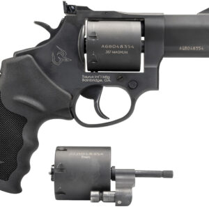 Taurus 2692031 692  9mm Luger, 38 Special +P or 357 Mag Caliber with 3" Ported Barrel, 7rd Capacity Cylinder, Overall Matte Black Finish Steel & Black Ribber Grip Includes 2 Cylinders