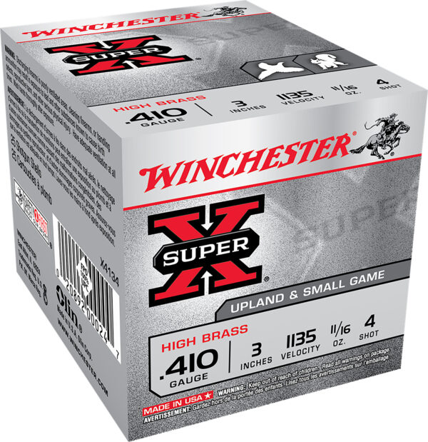 Winchester Ammo X4134 Super X Heavy Game Load High Brass 410Gauge 3" 11/16oz 4Shot 25 Per Box/10 Case