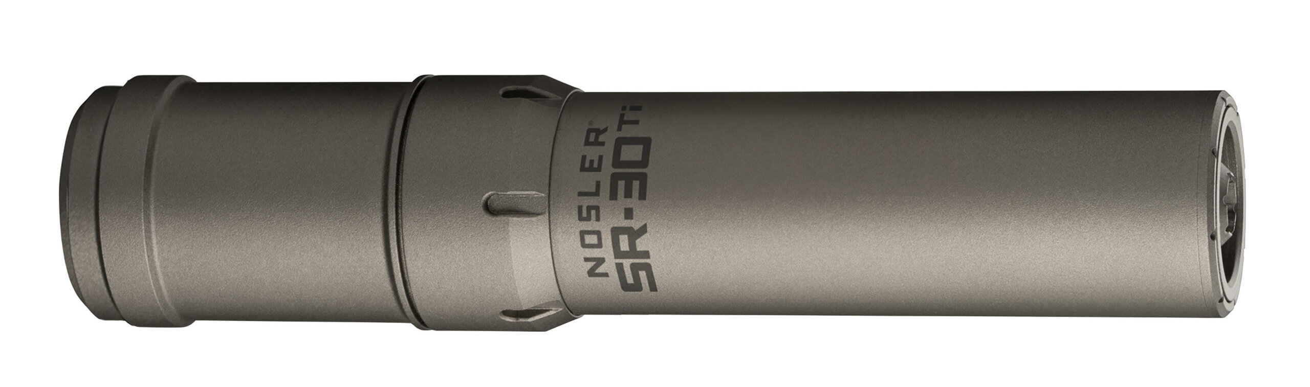 Nosler 90647 SR-30TI  30 Cal 1.74" Gray Finish Made of Titanium with 5/8" 24 tpi Thread Pattern