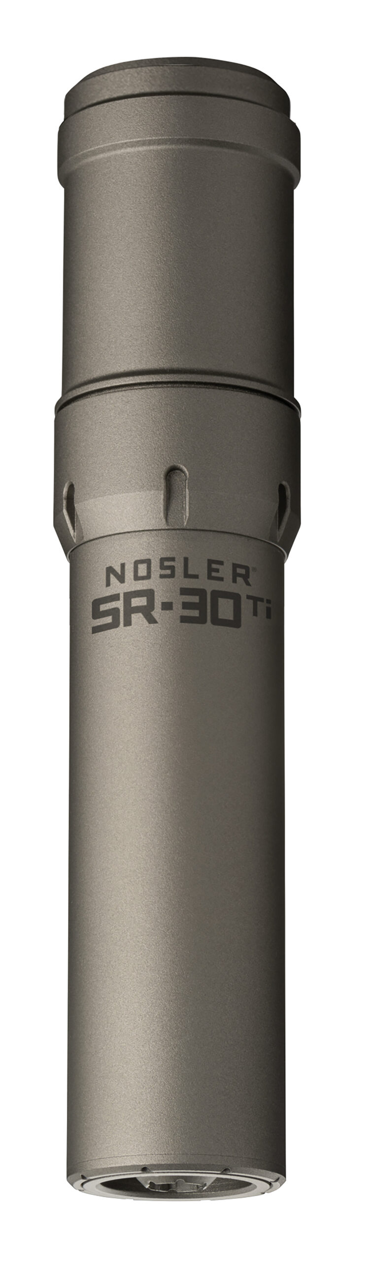 Nosler 90647 SR-30TI  30 Cal 1.74" Gray Finish Made of Titanium with 5/8" 24 tpi Thread Pattern