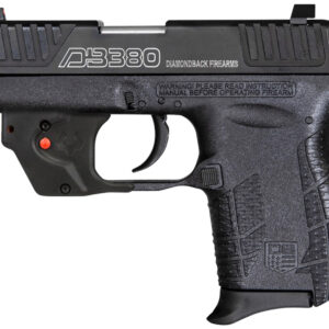 Diamondback DB0101E002 G4 w/Viridian Laser 380 ACP 6+1 2.80" Stainless Steel Barrel, Stainless Serrated Slide, Black Polymer Frame w/Beavertail & Viridian Laser, Black Polymer Grips