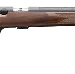 Browning 025253204 T-Bolt Target SR 22 WMR 10+1 20" Matte Blued Heavy Bull Threaded Barrel, Drilled & Tapped Matte Blued Steel Receiver, Grade I Black Walnut Target Style Fixed w/Raised Comb Stock