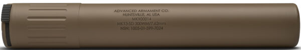 ADVANCED ARMAMENT COMPANY 65008 MK13-SD  30 Cal Rated Up To 300 Win Mag, FDE Titanium, 90T Taper Mount