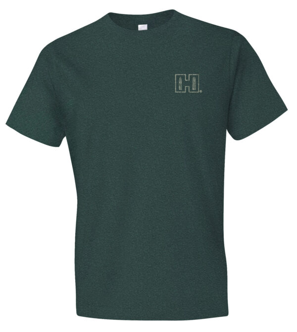 Hornady Gear 31794 Double Rocker  Olive Heather, Cotton/Polyester/Rayon, Short Sleeve Semi-Fitted, XL