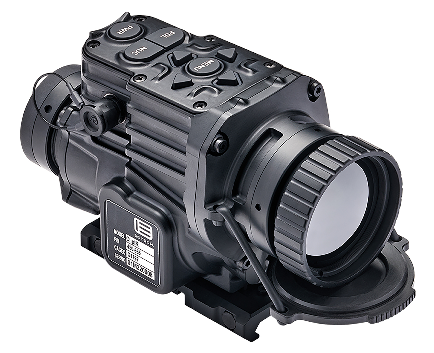 Eotech EOTCLPODT2B MK2 ClipIR-MR Thermal Clip On/Handheld/Mountable Black 1-8x Multiple Reticle, 1280x1024, 12 Microns Resolution, Zoom 2x/4x