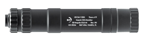B&T Firearms SDIMPULSOLSM IMPULS-OLS-M Suppressor 9mm Modular 1.40" Black 1/2"x28