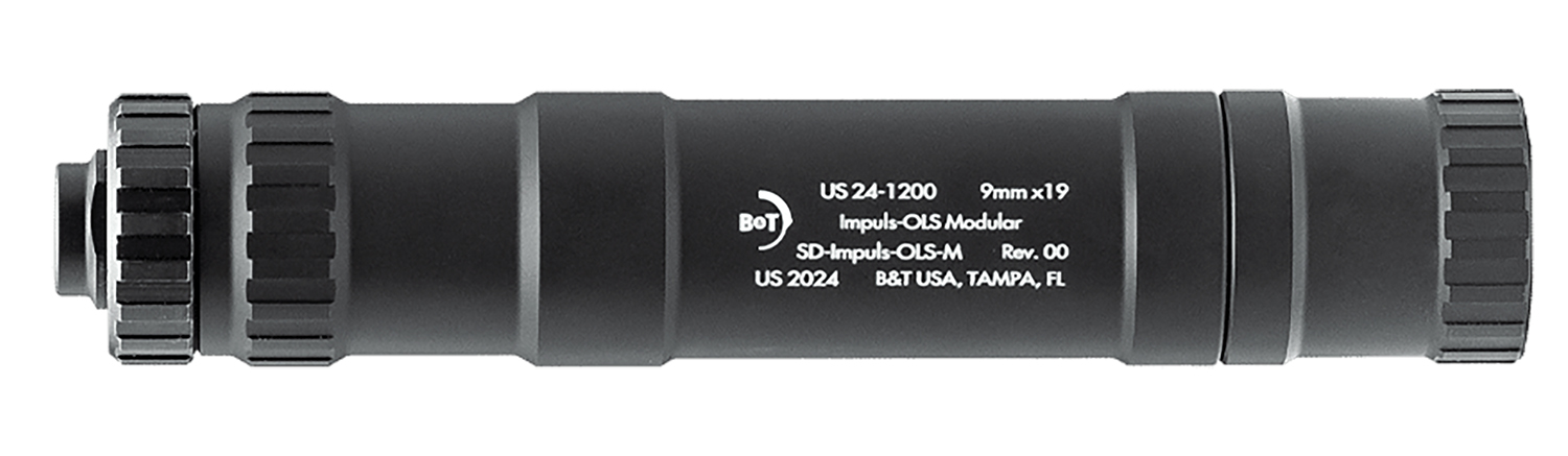 B&T Firearms SDIMPULSOLSM IMPULS-OLS-M Suppressor 9mm Modular 1.40" Black 1/2"x28