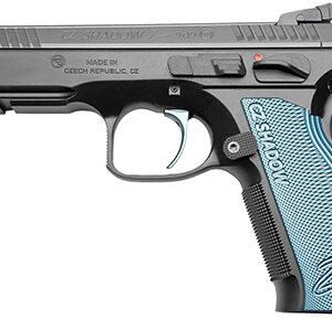 Cz Custom Shop 91039 Shadow 2 Full Size Frame 9mm Luger 17+1 4.89" Black ACCU Bushing Barrel, Black Serrated Steel Slide, Black Polycoat Steel Frame w/Beavertail, Black Checkered Aluminum Grip