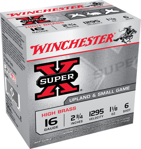 Winchester Ammo X16H6 Super X Heavy Game Load 16Gauge 2.75" 1 1/8oz 6Shot 25 Per Box/10 Case