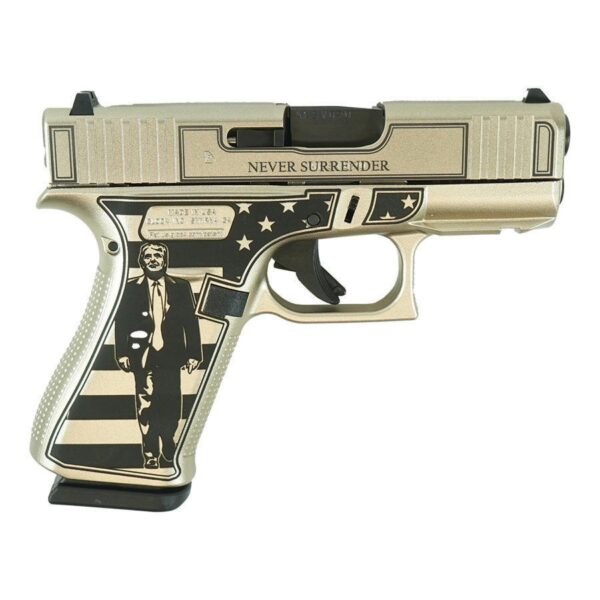 Glock 43x Custom "Trump Fight" Handgun 9mm Luger 10rd Magazines (2) 3.41" Barrel FS with Front Rails USA