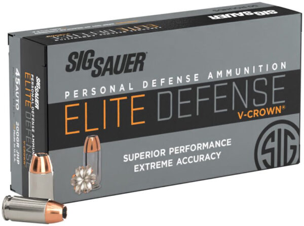 SIG AMMO 45ACP 200GR ELITE V-CROWN JHP 50/20