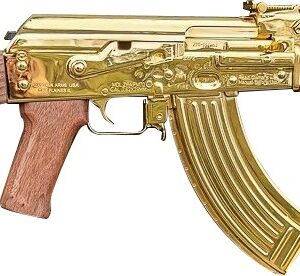 ZAS ZPAPM70 7.62X39 GOLD PLATED DARK WALNUT