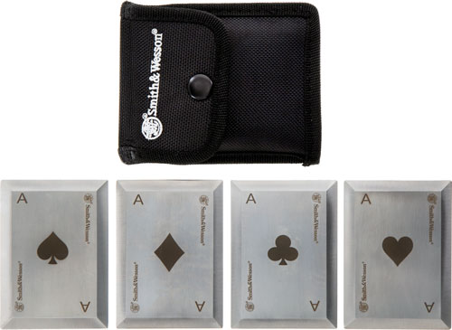 S&W BULLSEYE THROWING CARDS - 4-PACK SS LASER ETCHED W/SHTH - Image 2