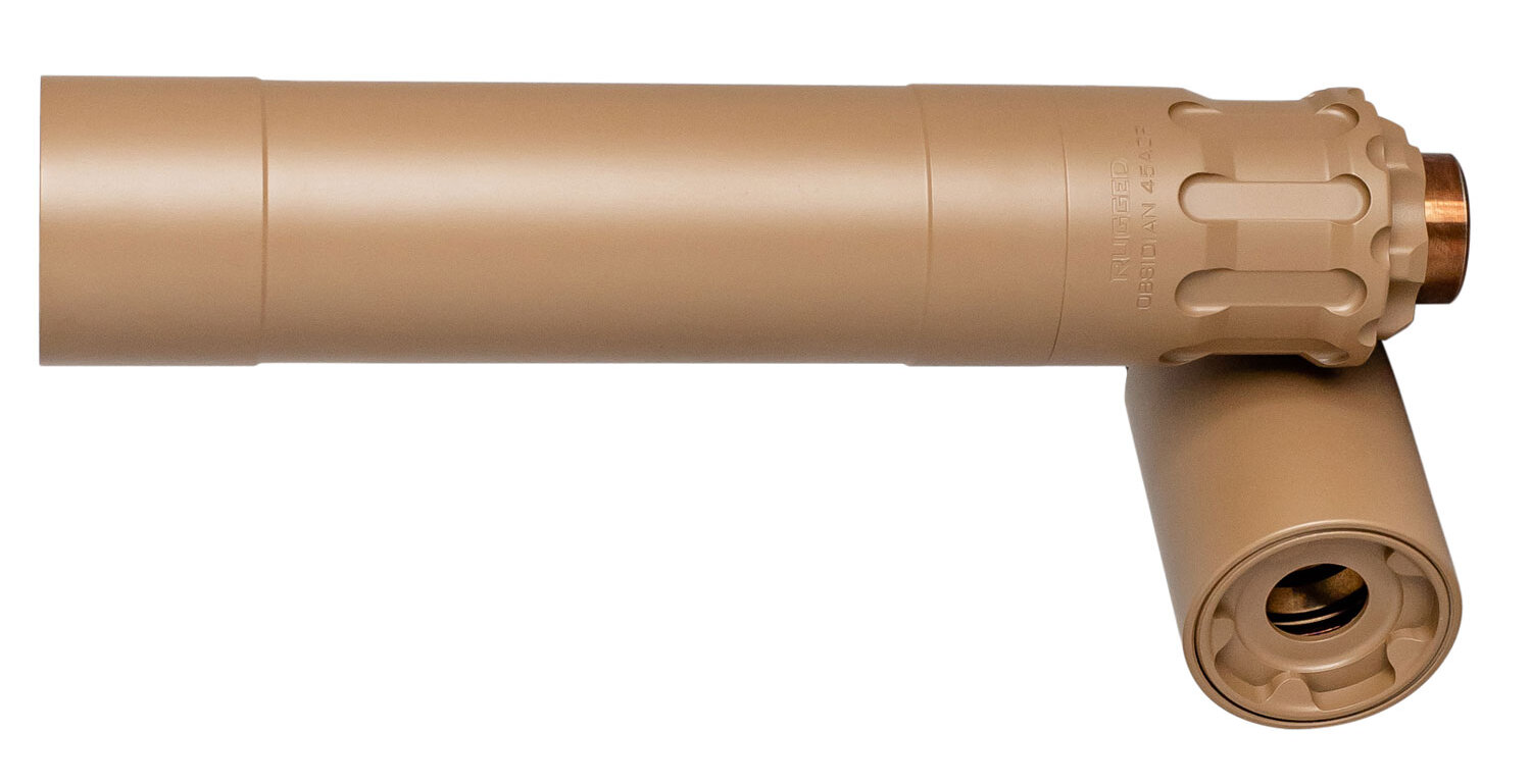 Rugged Suppressor OBSFDE45 Obsidian45  45 ACP 1.37" Flat Dark Earth Cerakote 17-4 Stainless Steel 1/2"-28 tpi