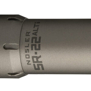 Nosler 90602 SR-22ALTI  22 Cal 1.74"D Gray Finish Made of Aluminum Titanium with 1/2" 28 tpi Thread Pattern