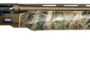 Camo shotgun isolated on white background