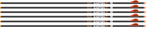 Set of six carbon archery arrows