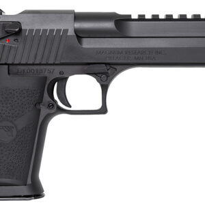 Magnum Research DE50IMB Desert Eagle Mark XIX 50 AE 6" with Muzzle Brake 7+1 Matte Black Carbon Steel Frame & Slide Black Rubber Grip