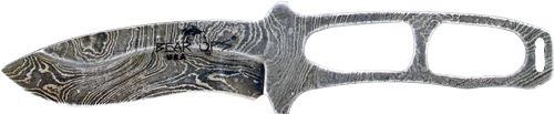 BEAR OPS COMBAT NECK KNIFE - 2.78" DAMASCUS W/KYDEX SHEATH