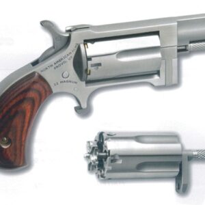 North American Arms 22MG 1.5 Stainless Conv .22 LR Revolver, 1" Barrel, 5 Rounds
