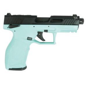 Taurus 2TX22 TORO Handgun .22 LR 16(1)&22(1)rd Magazines 4.6" Threaded Barrel Black Slide/Cyan Frame