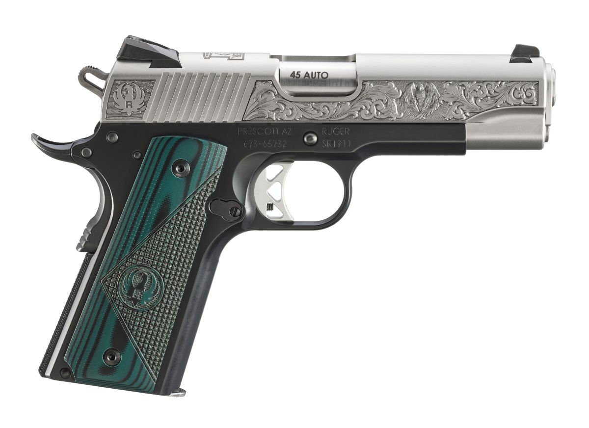 SR1911 LW Comm 45 Auto 4.25" SS Grn G10 7rd